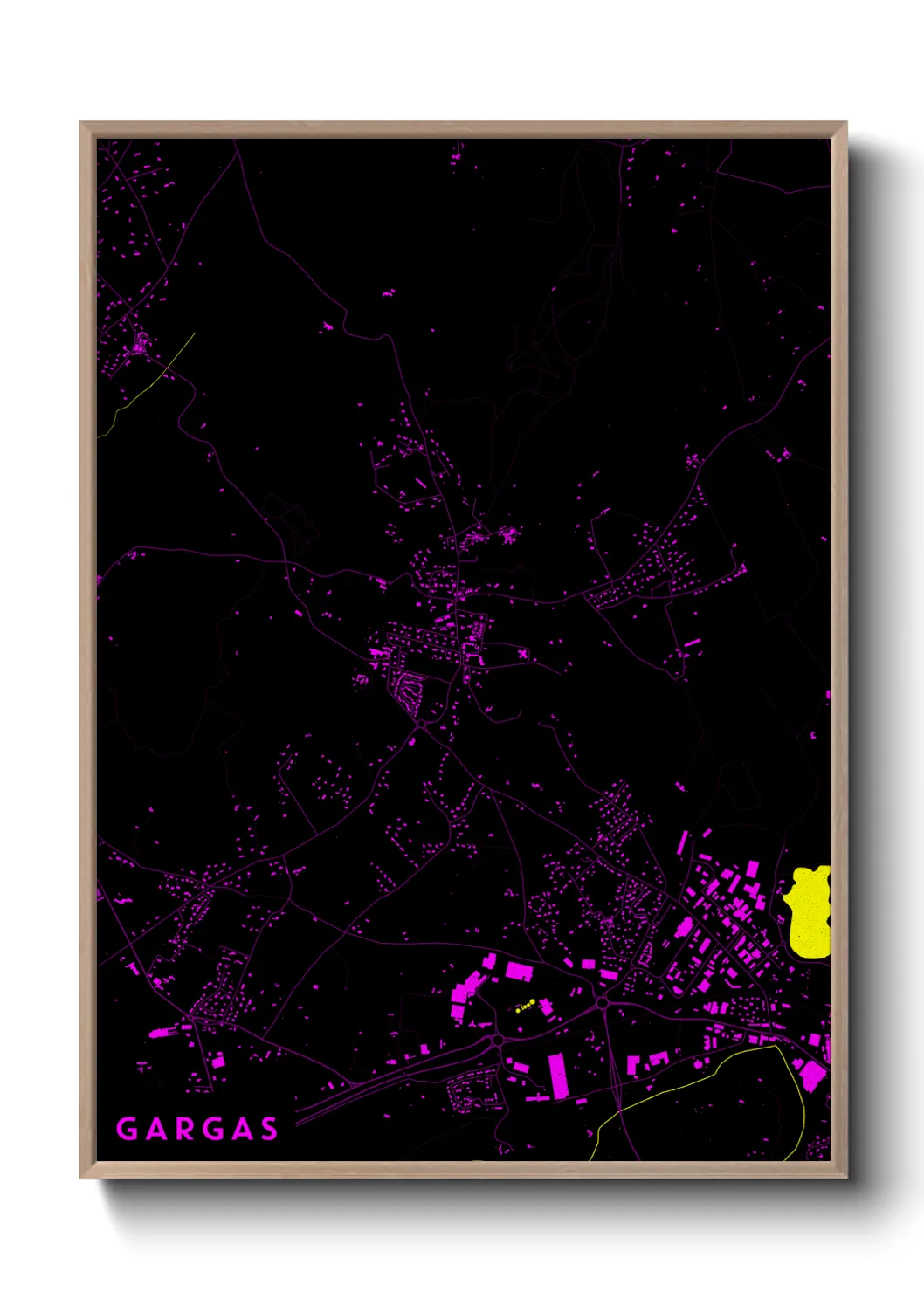 Une affiche de carte sur Gargas