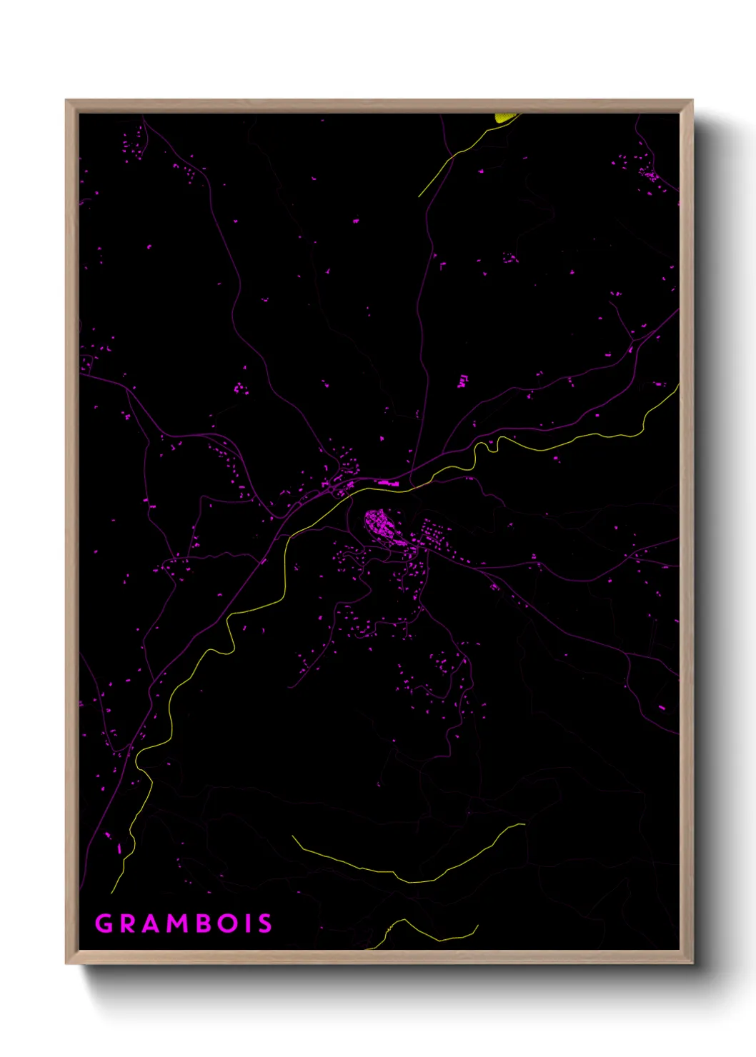 Une affiche de carte sur Grambois