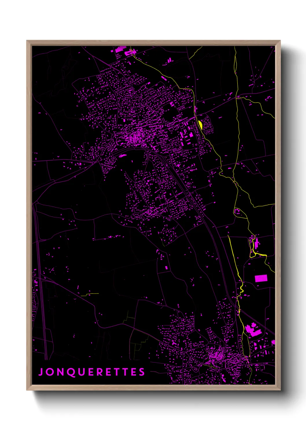 Une affiche de carte sur Jonquerettes