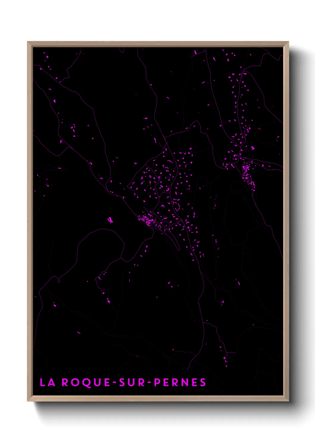 Une affiche de carte sur La Roque-sur-Pernes