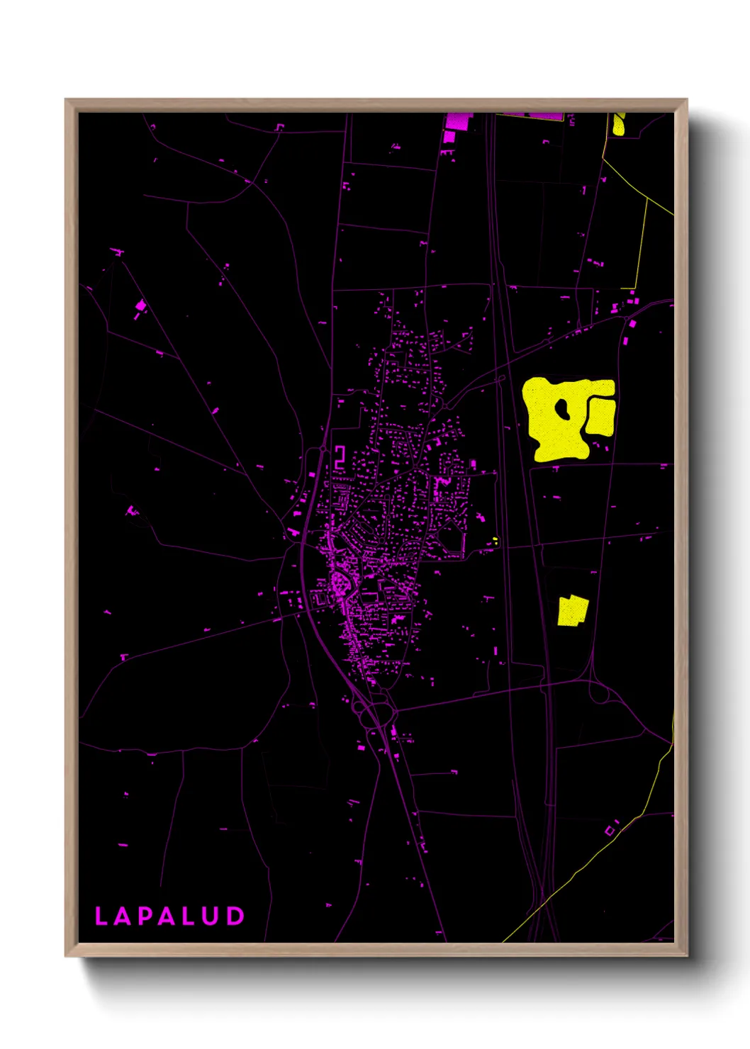 Une affiche de carte sur Lapalud