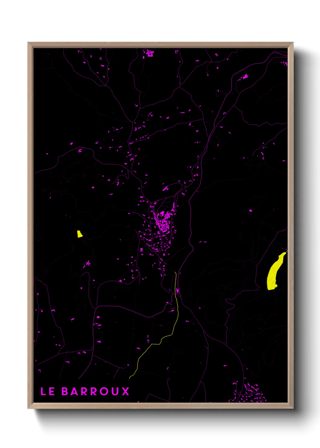 Une affiche de carte sur Le Barroux