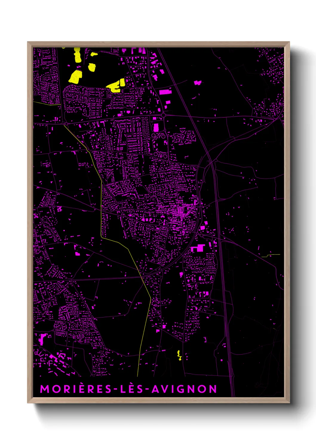 Une affiche de carte sur Morières-lès-Avignon