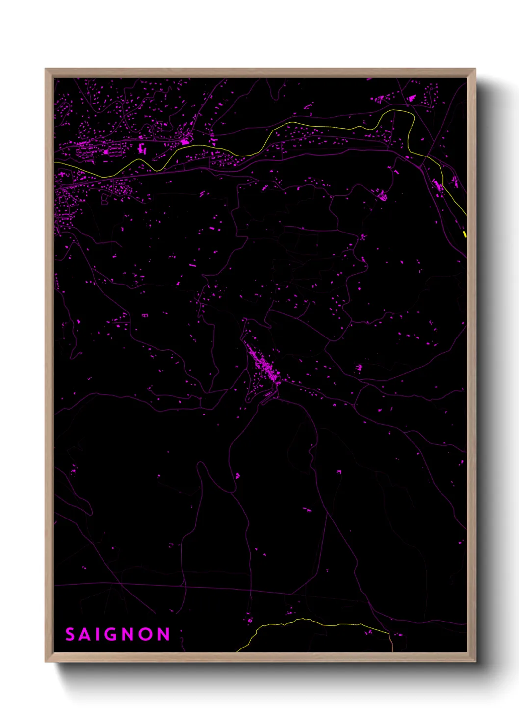 Une affiche de carte sur Saignon