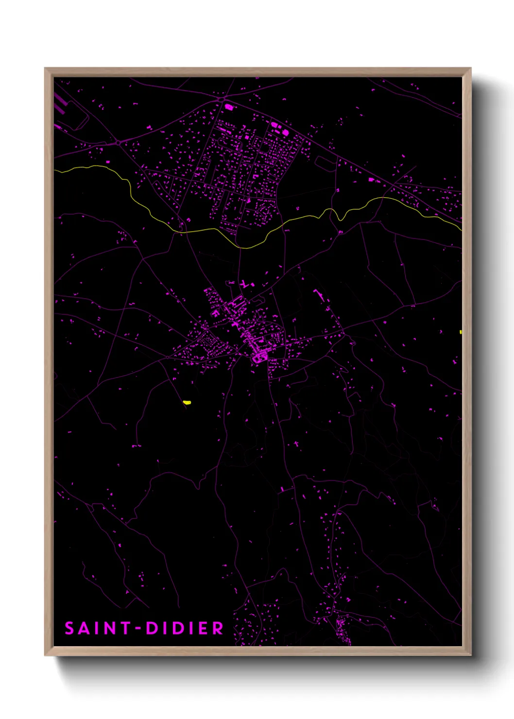 Une affiche de carte sur Saint-Didier
