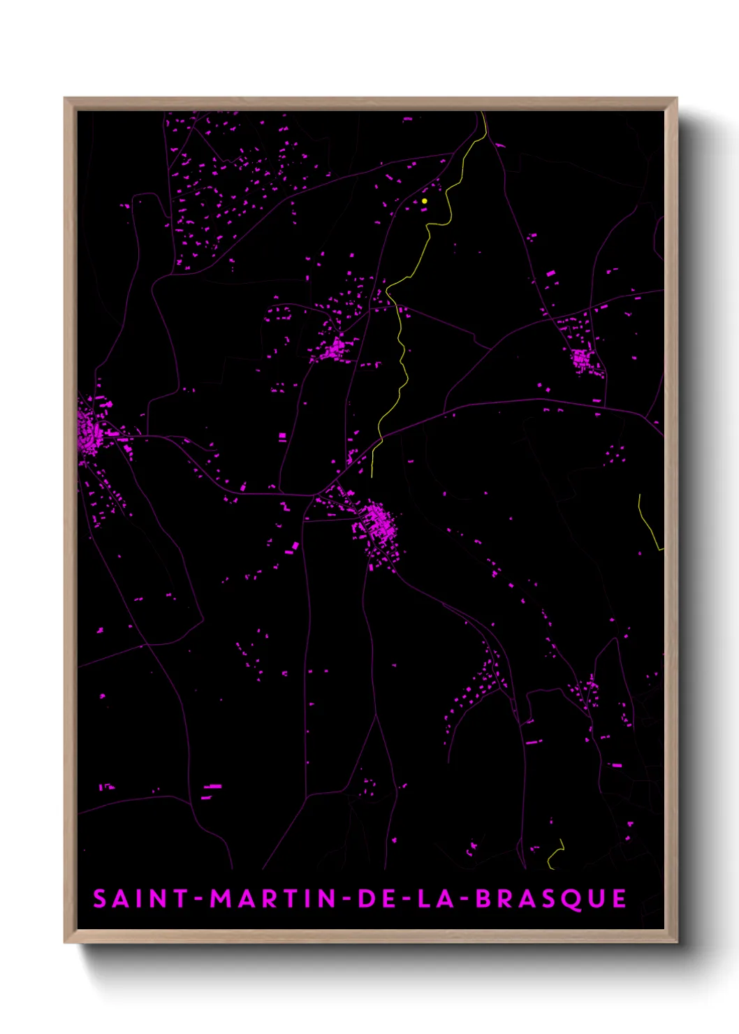 Une affiche de carte sur Saint-Martin-de-la-Brasque