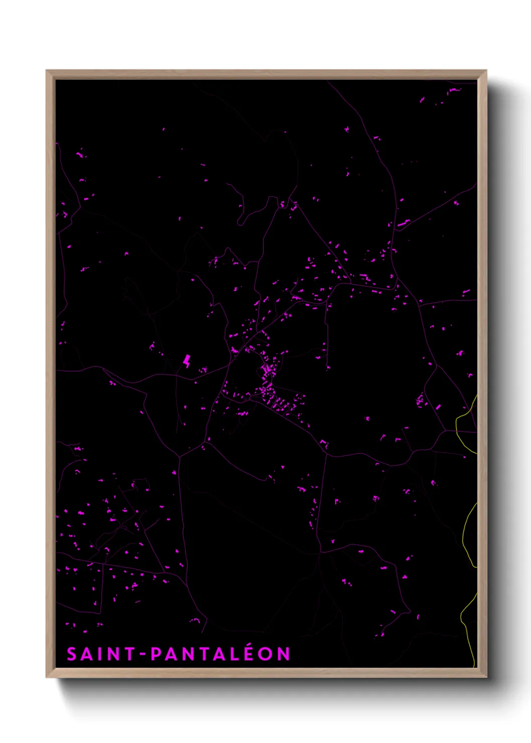 Une affiche de carte sur Saint-Pantaléon