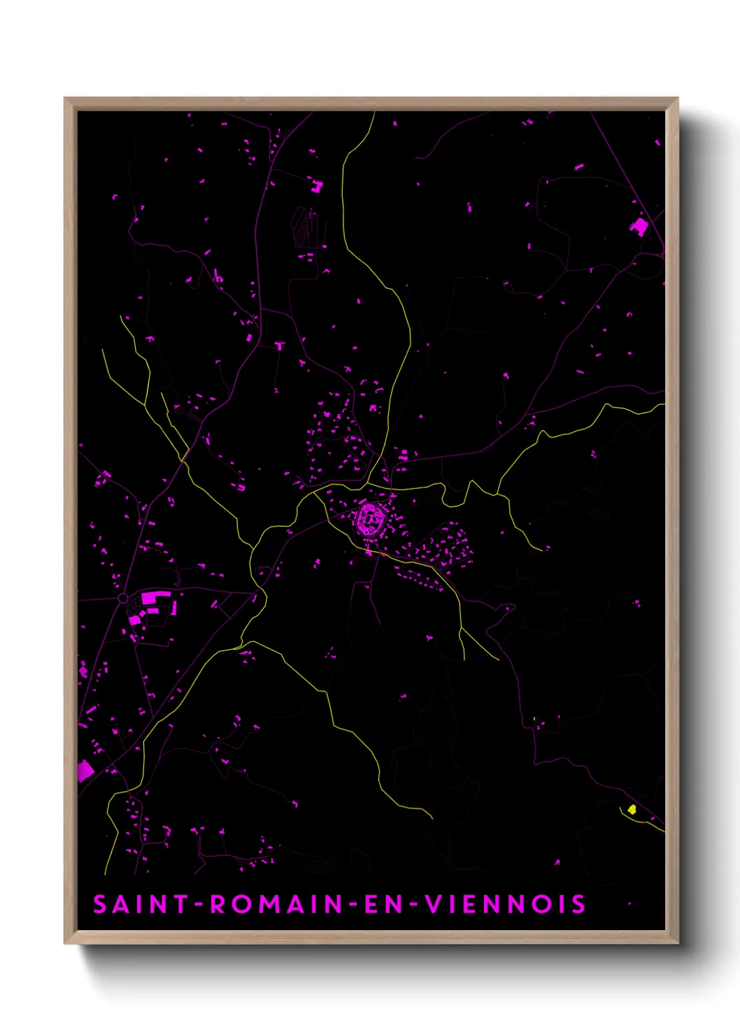 Une affiche de carte sur Saint-Romain-en-Viennois
