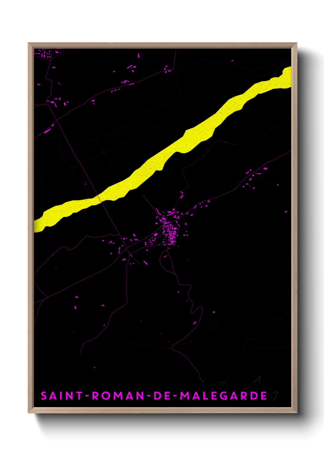 Une affiche de carte sur Saint-Roman-de-Malegarde