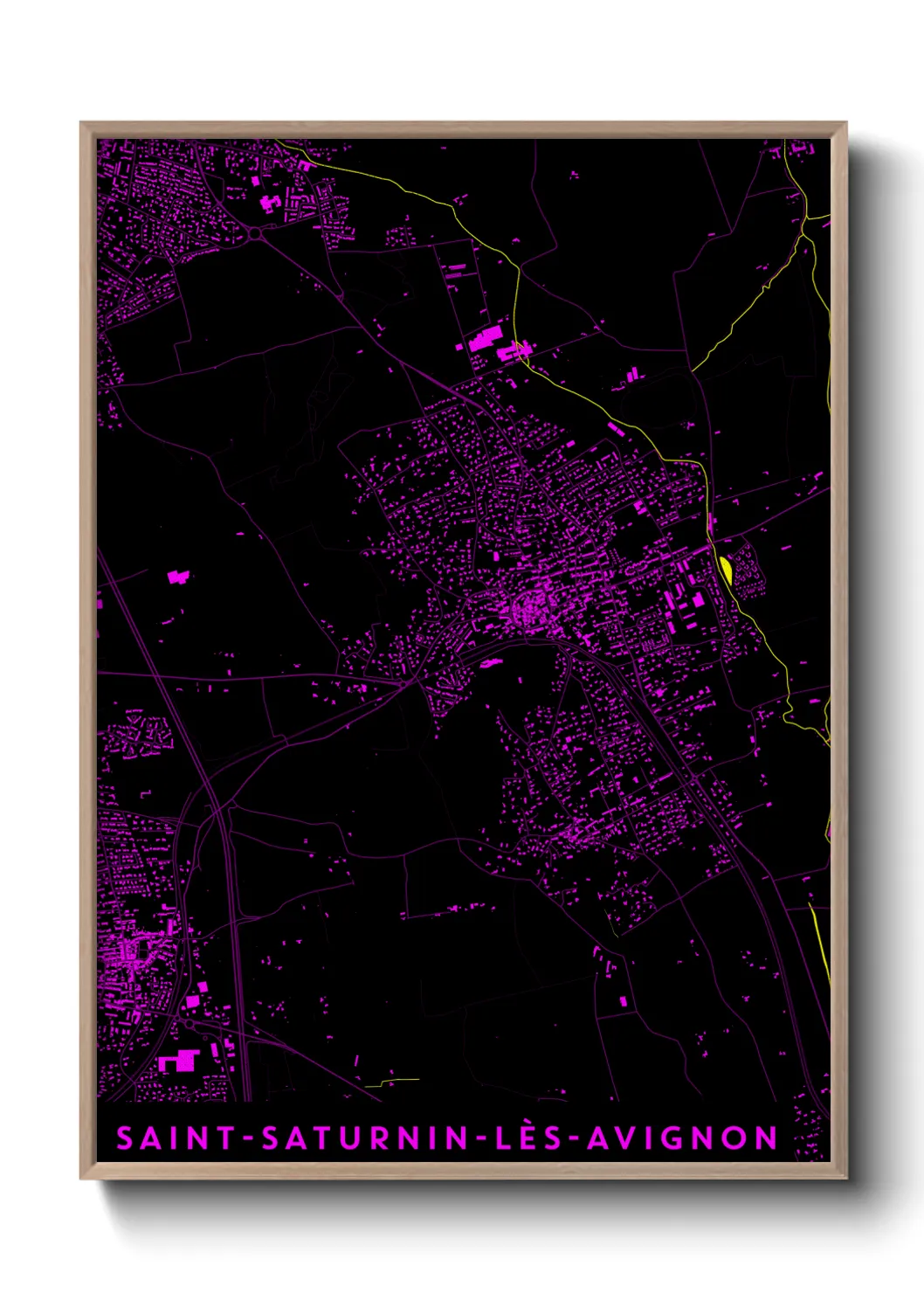 Une affiche de carte sur Saint-Saturnin-lès-Avignon