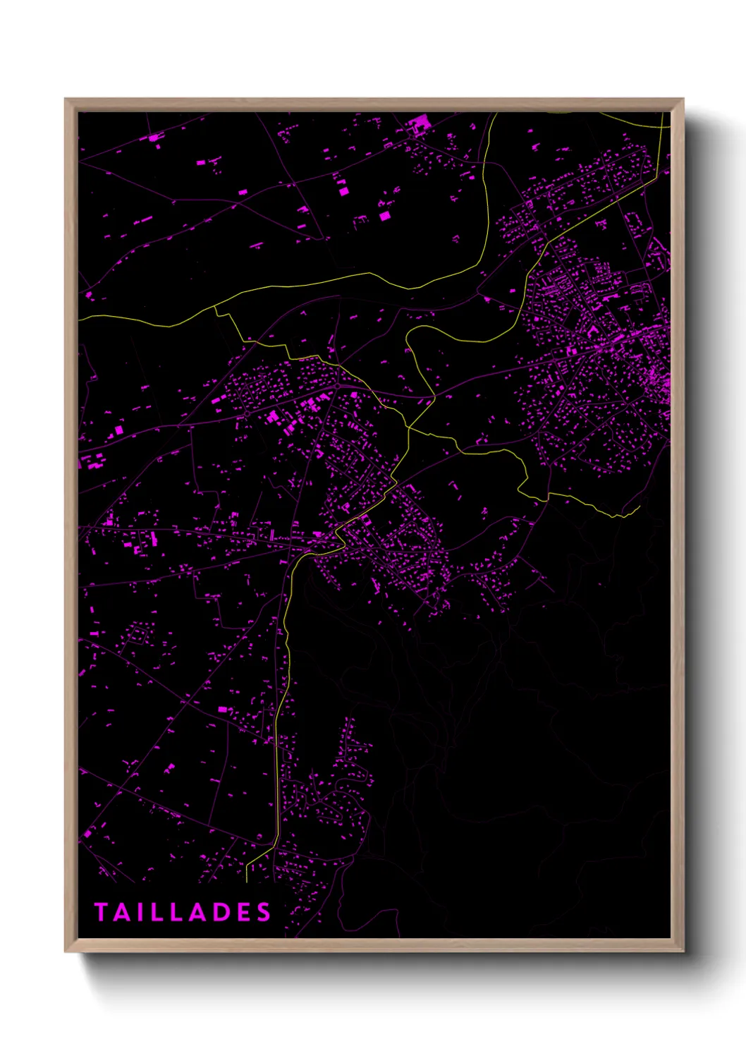 Une affiche de carte sur Taillades