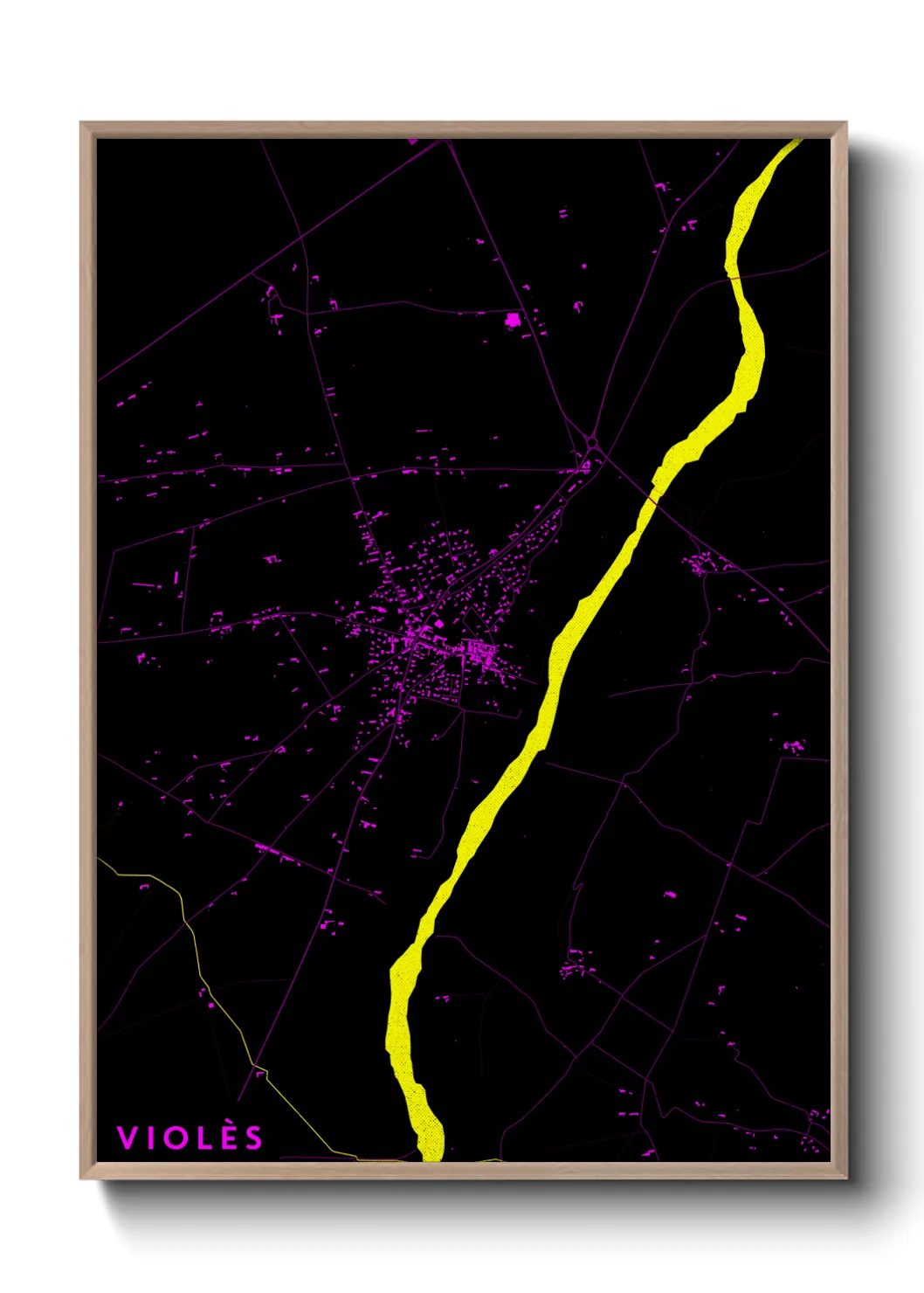 Une affiche de carte sur Violès
