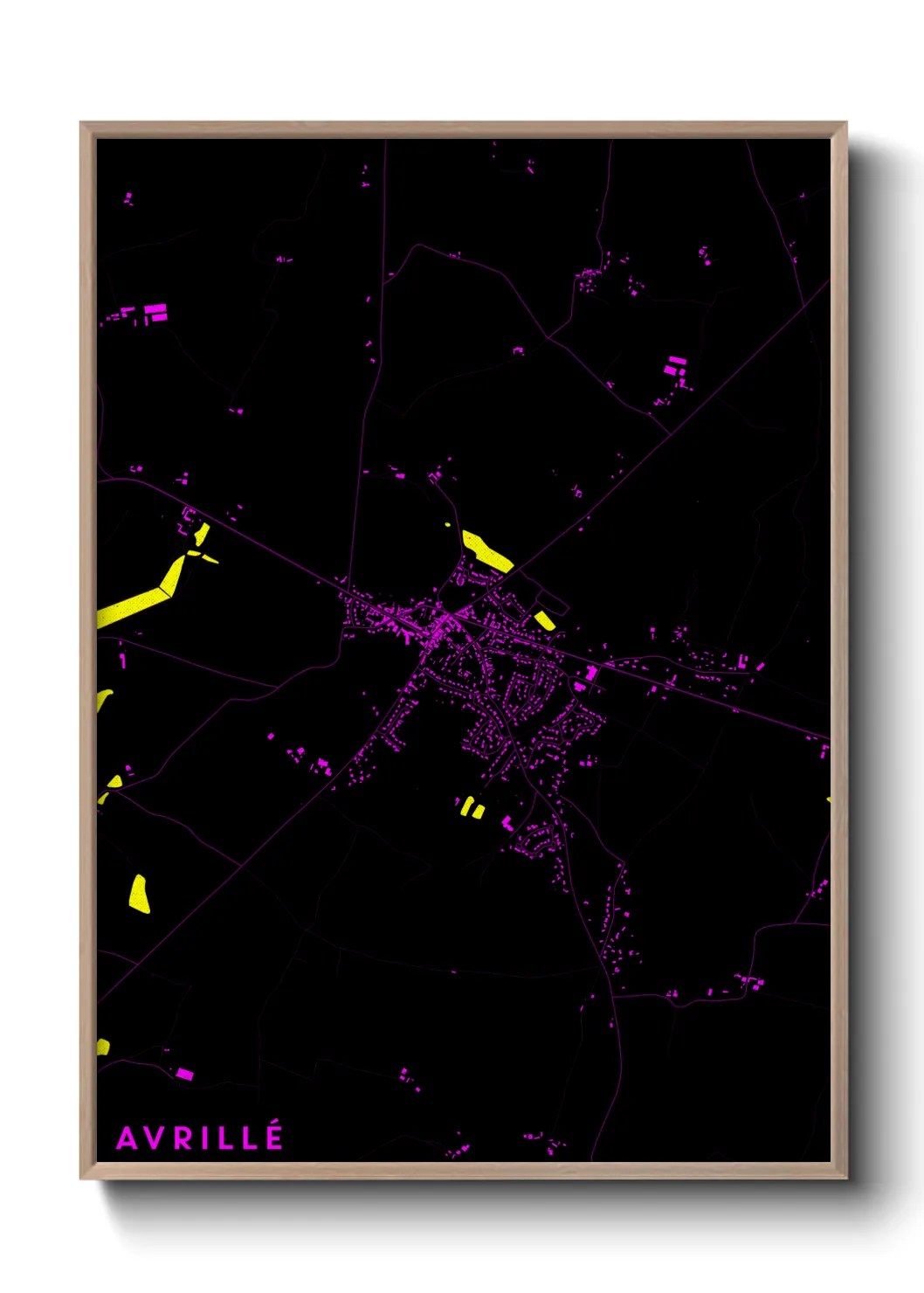 Une affiche de carte sur Avrillé