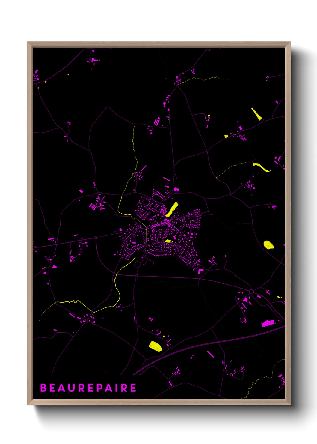 Une affiche de carte sur Beaurepaire