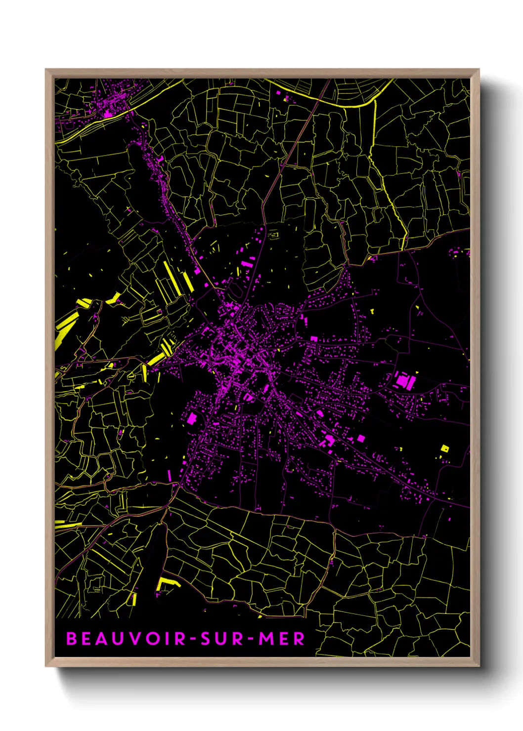Une affiche de carte sur Beauvoir-sur-Mer