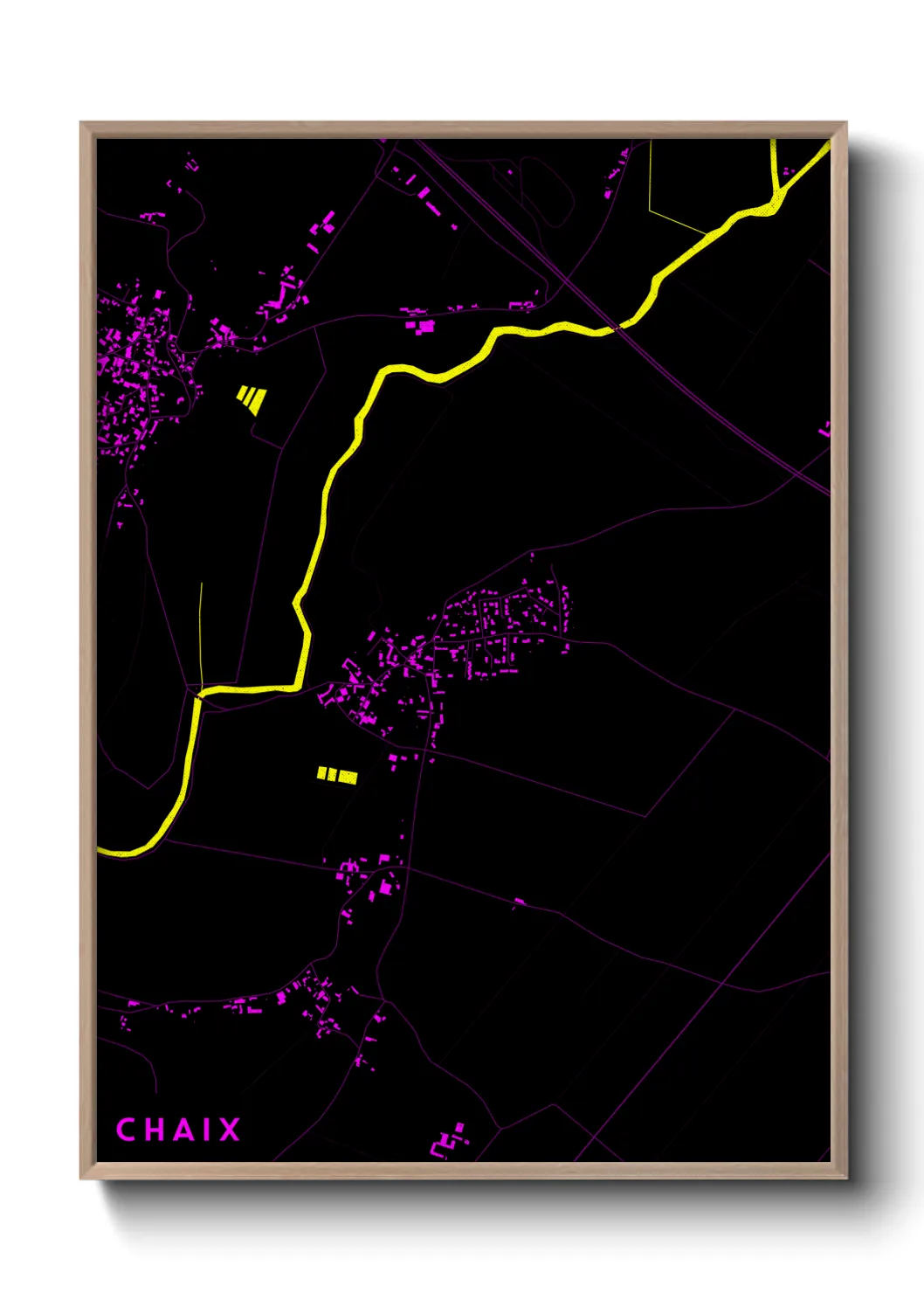 Une affiche de carte sur Chaix