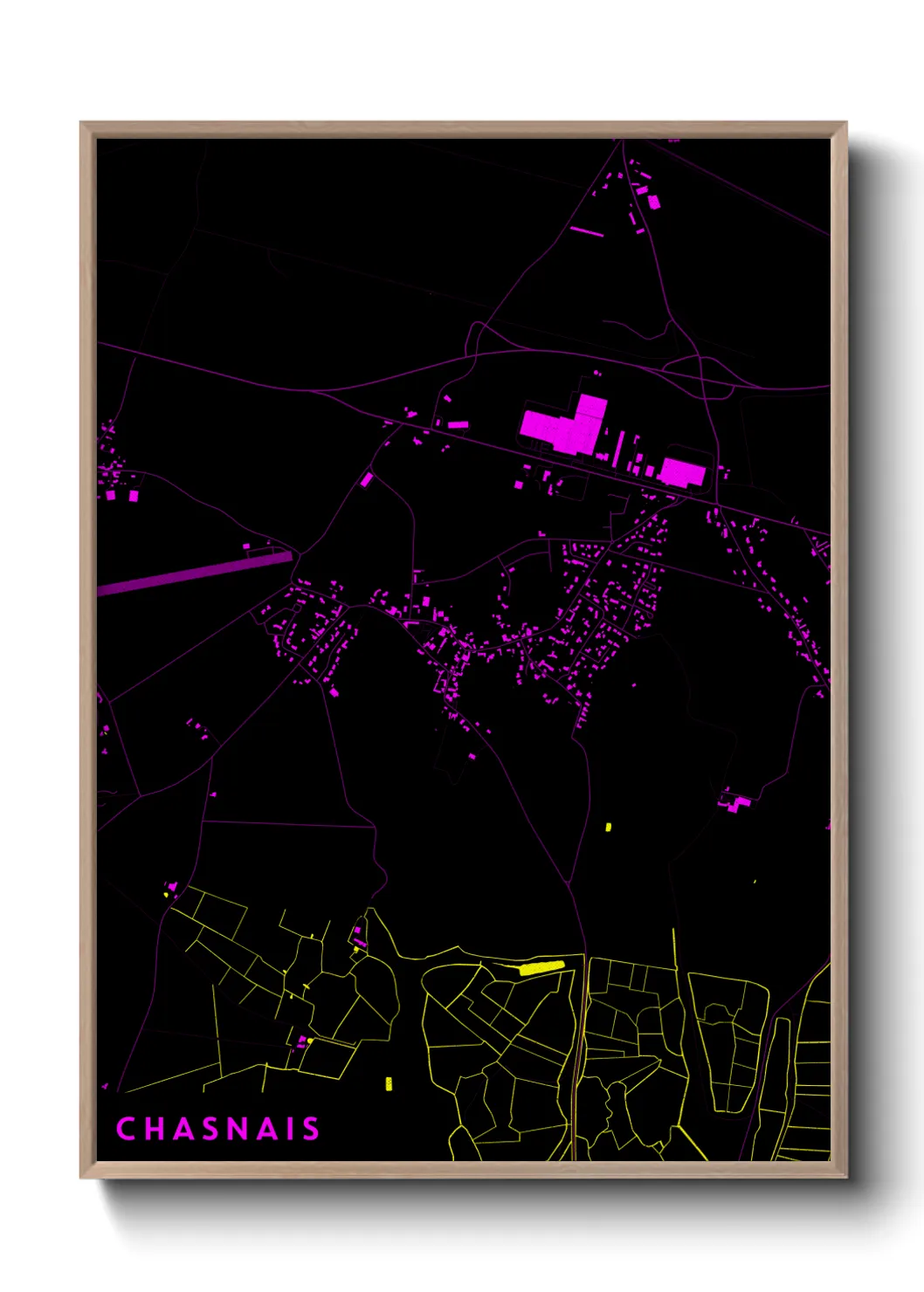 Une affiche de carte sur Chasnais