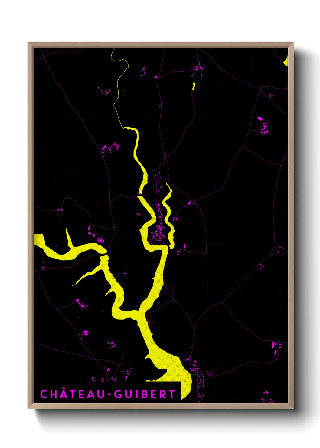 Une affiche de carte sur Château-Guibert