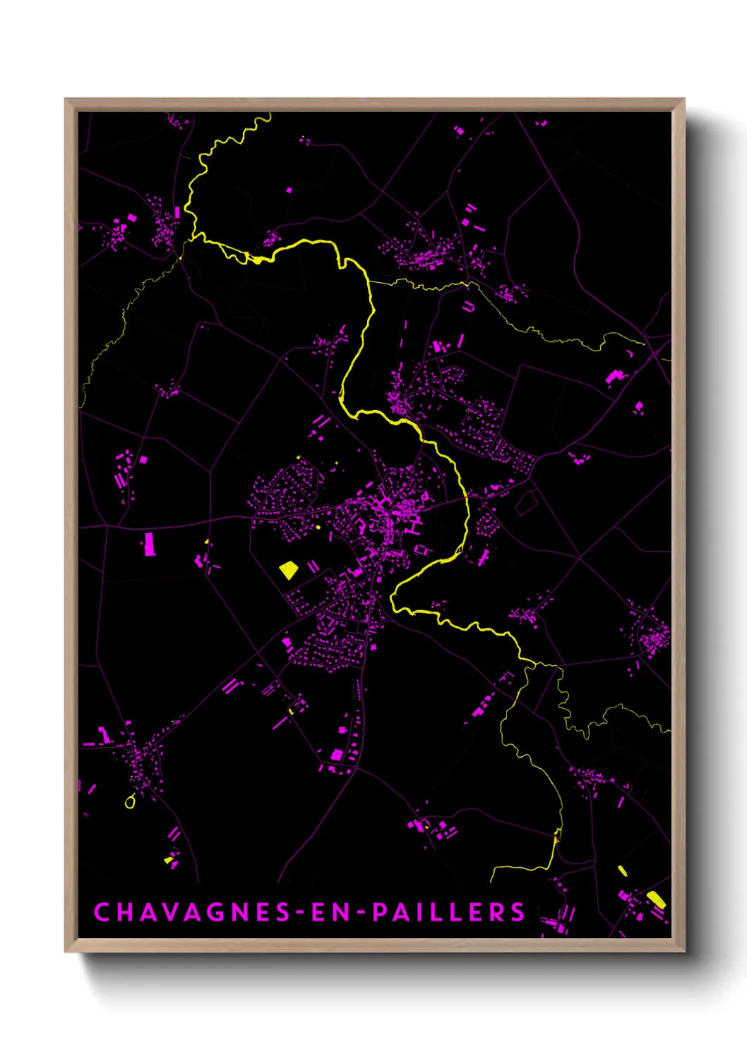 Une affiche de carte sur Chavagnes-en-Paillers