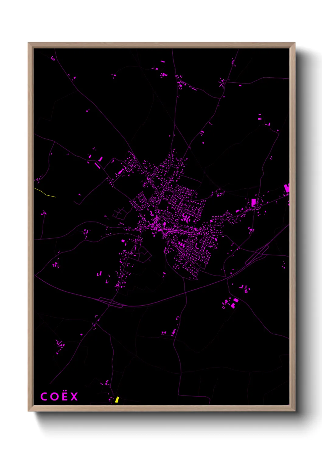 Une affiche de carte sur Coëx