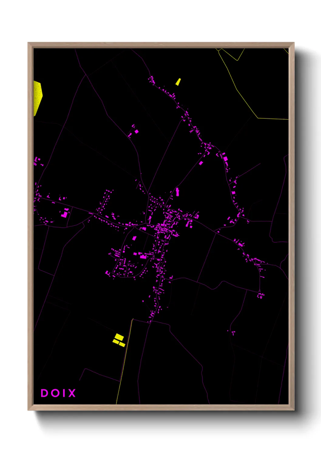 Une affiche de carte sur Doix