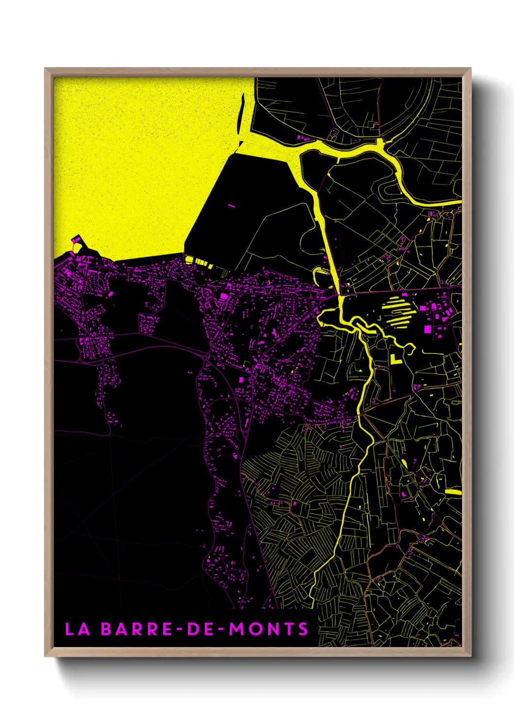Une affiche de carte sur La Barre-de-Monts