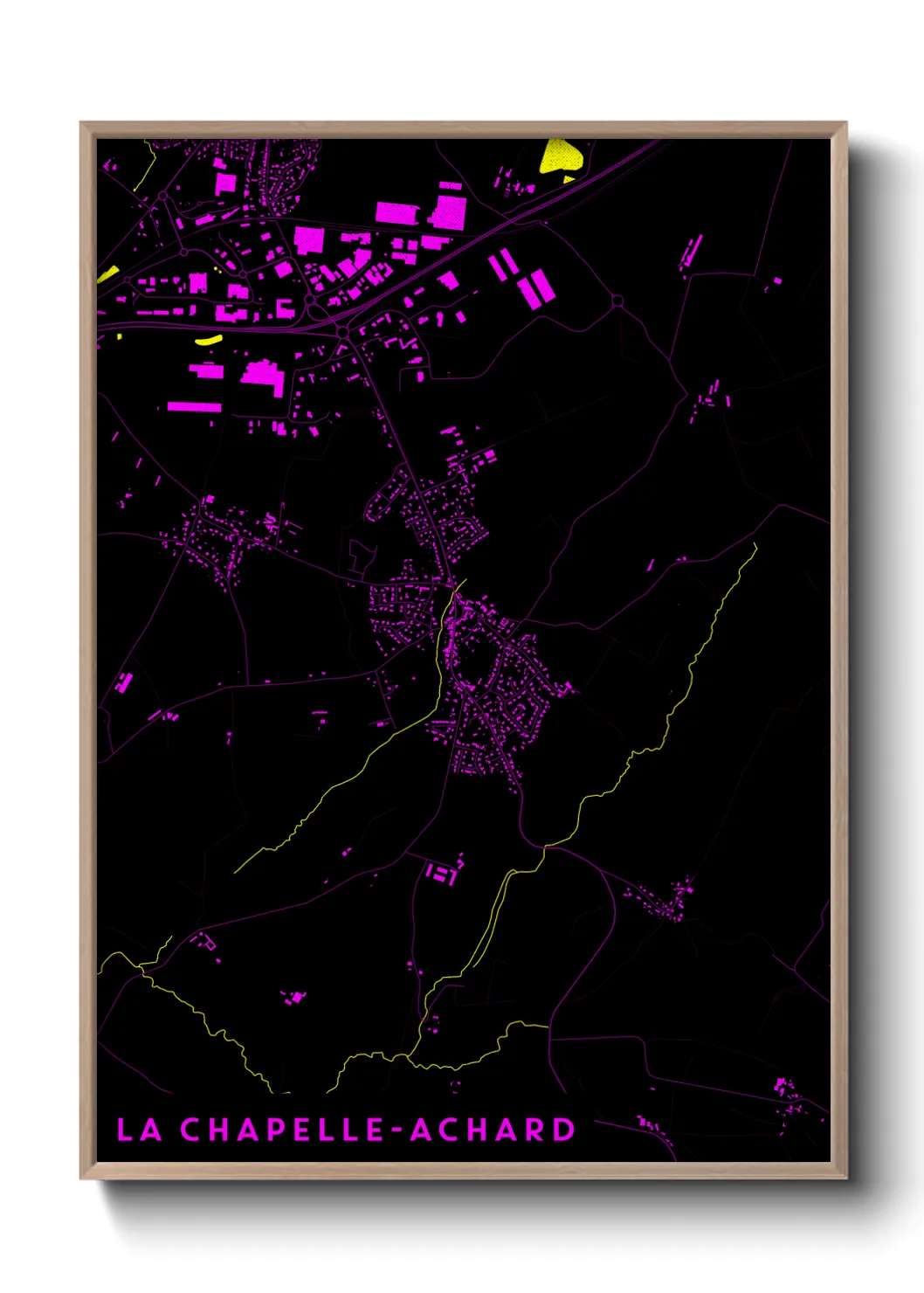 Une affiche de carte sur La Chapelle-Achard