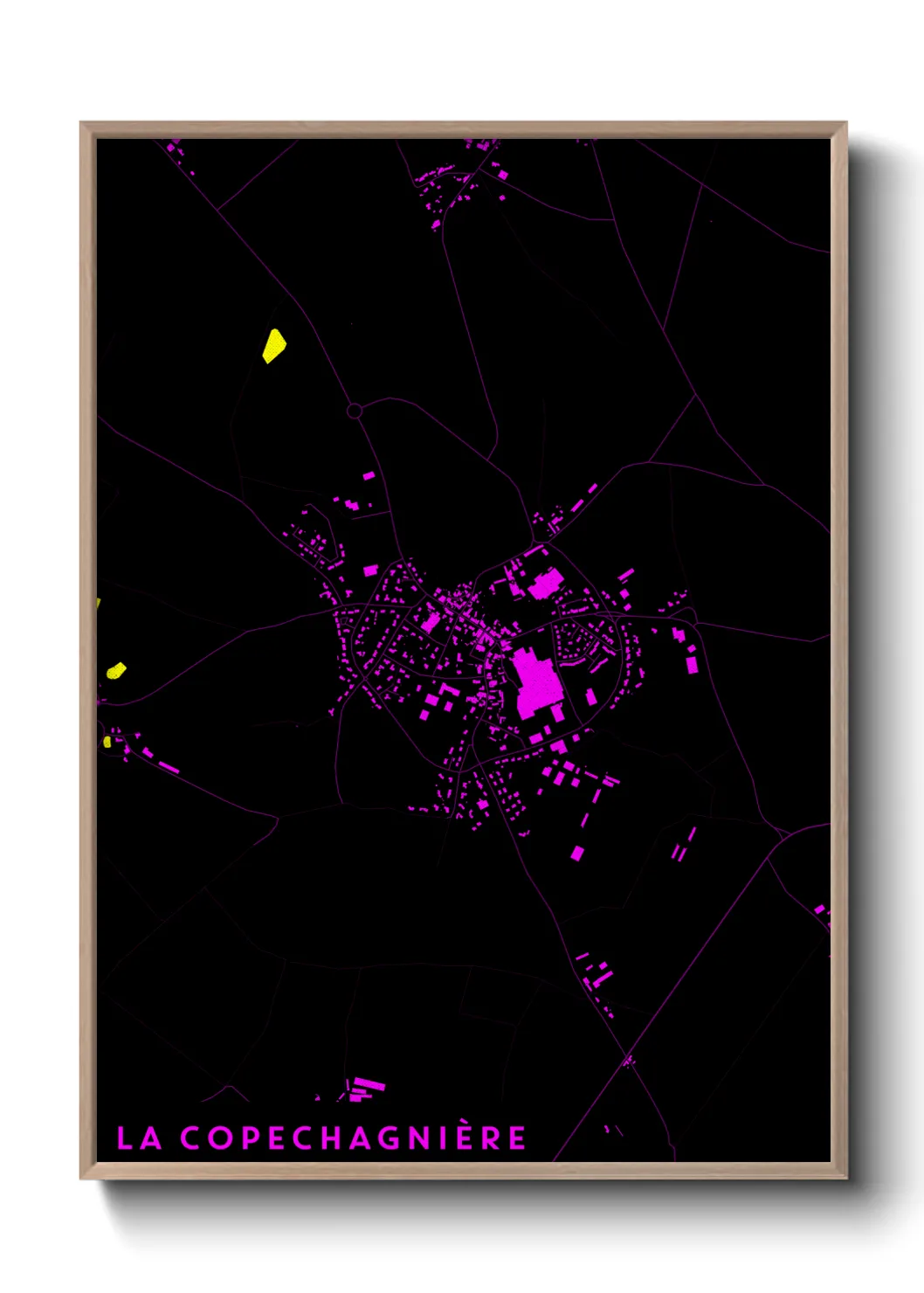 Une affiche de carte sur La Copechagnière