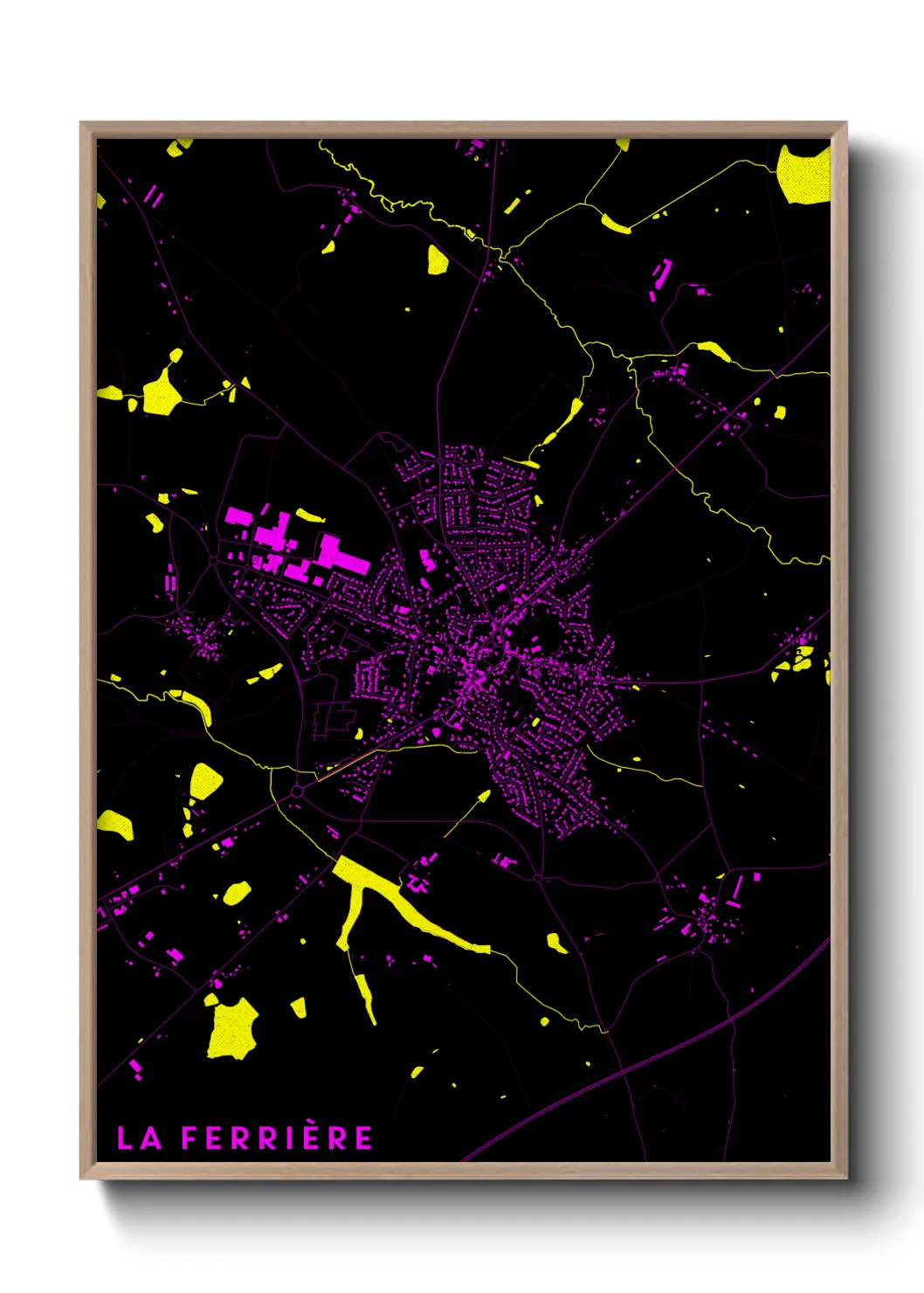 Une affiche de carte sur La Ferrière