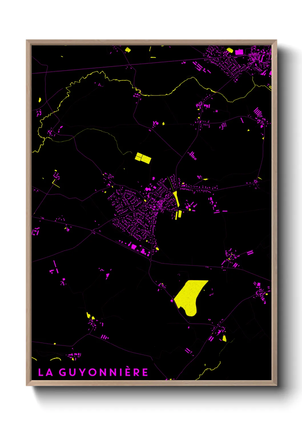 Une affiche de carte sur La Guyonnière