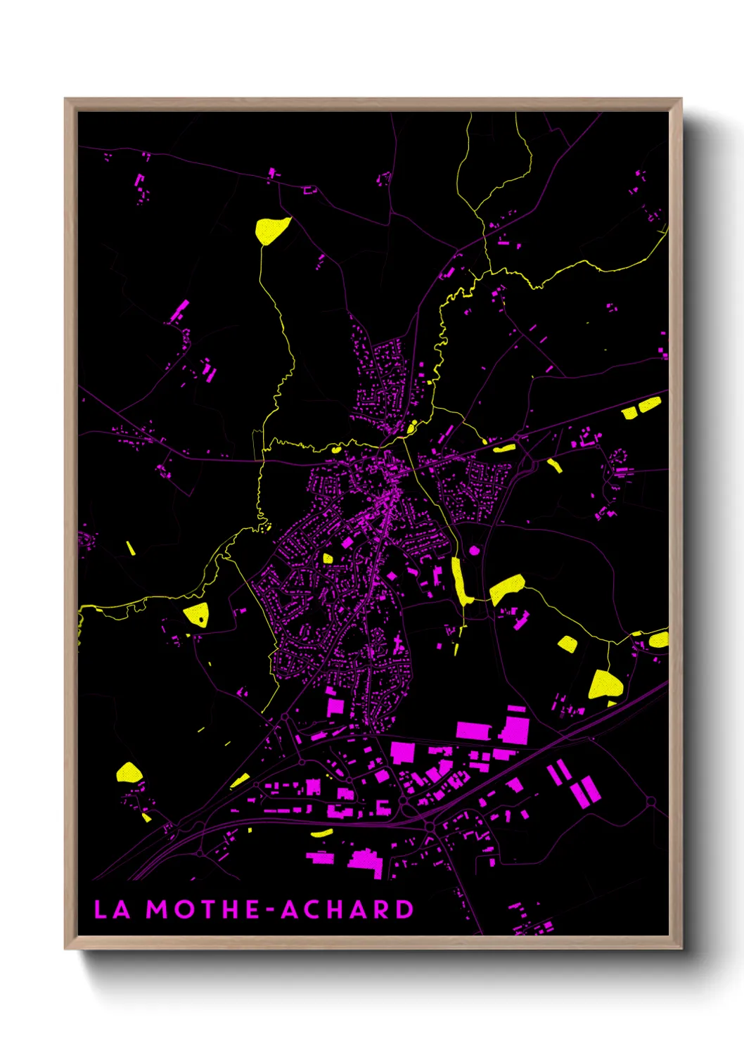 Une affiche de carte sur La Mothe-Achard