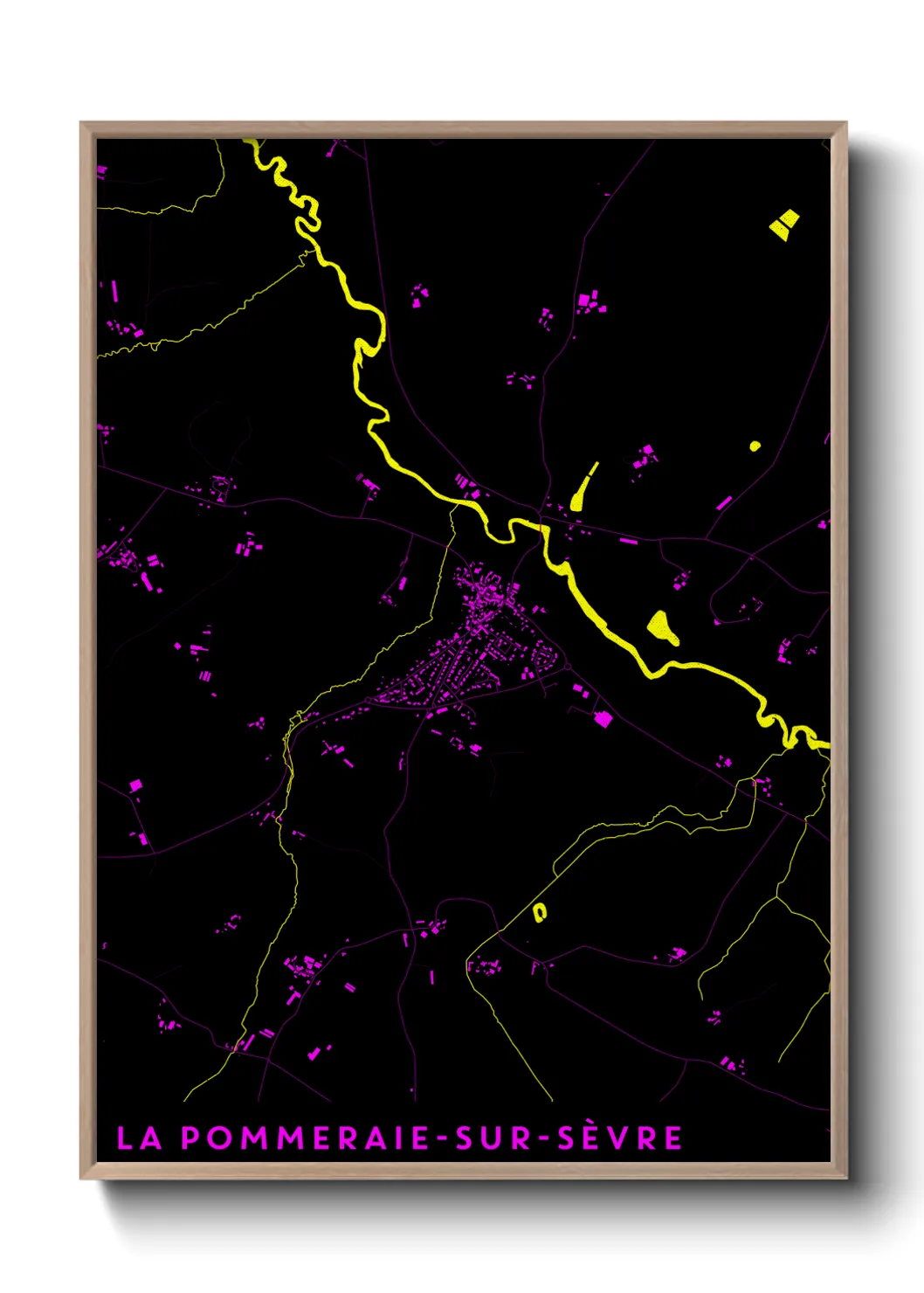 Une affiche de carte sur La Pommeraie-sur-Sèvre