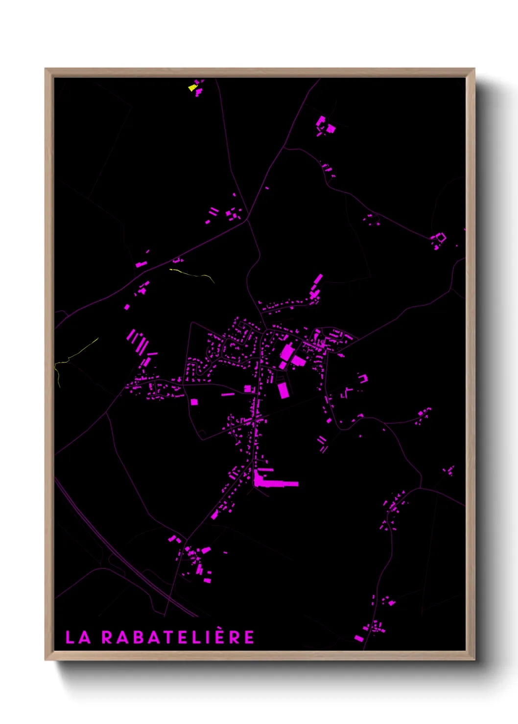 Une affiche de carte sur La Rabatelière