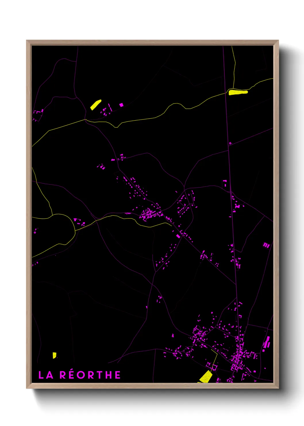 Une affiche de carte sur La Réorthe