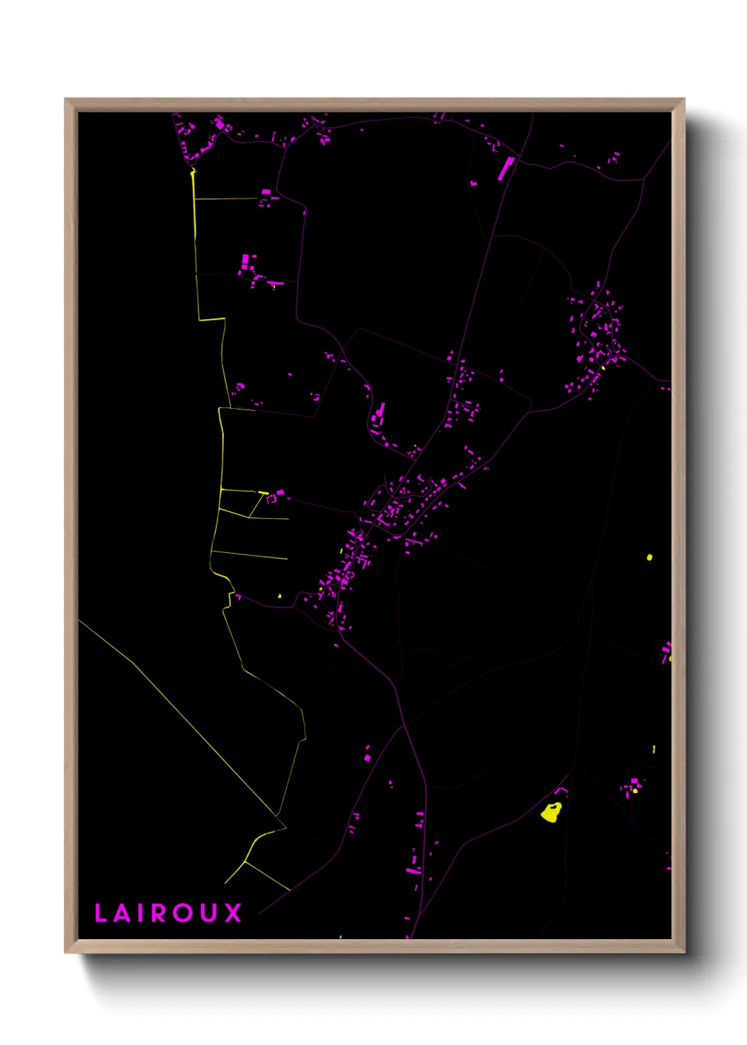 Une affiche de carte sur Lairoux