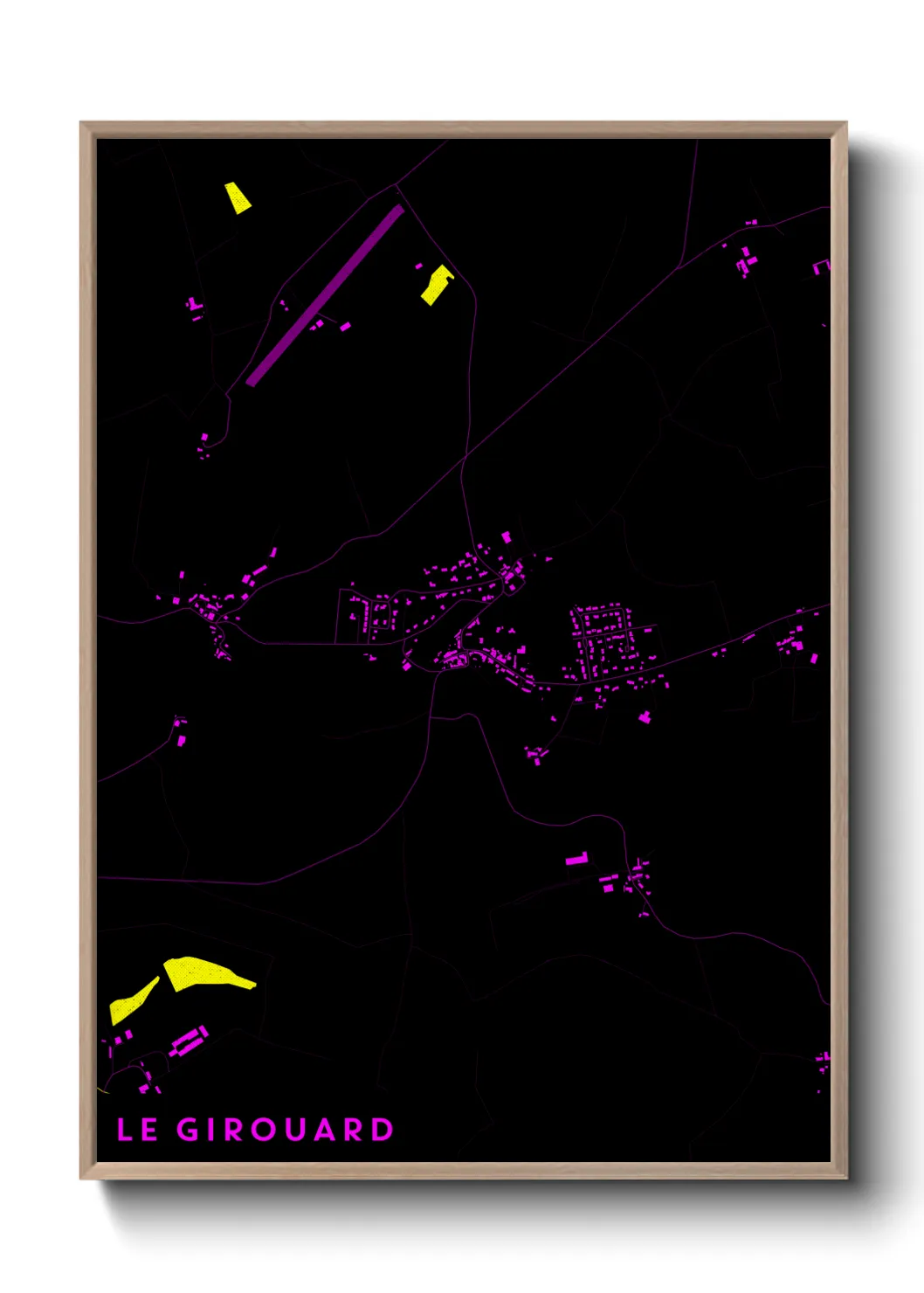 Une affiche de carte sur Le Girouard