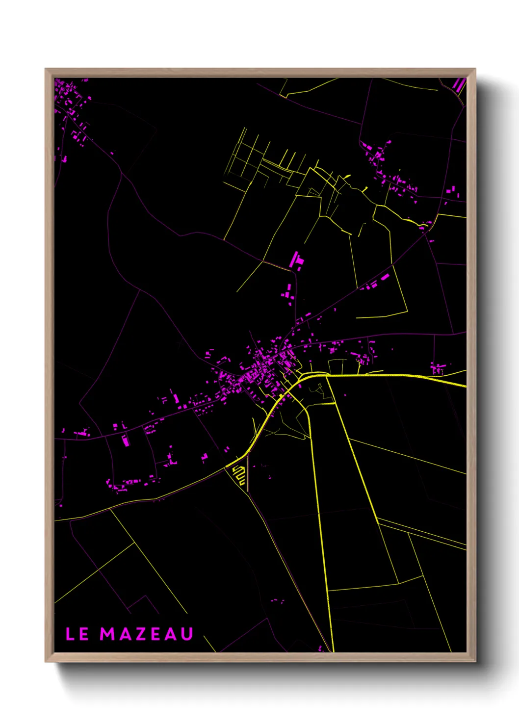 Une affiche de carte sur Le Mazeau