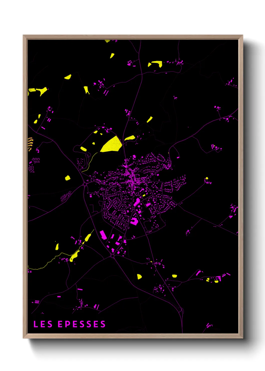 Une affiche de carte sur Les Epesses