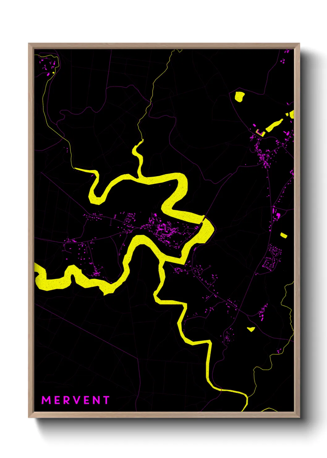 Une affiche de carte sur Mervent