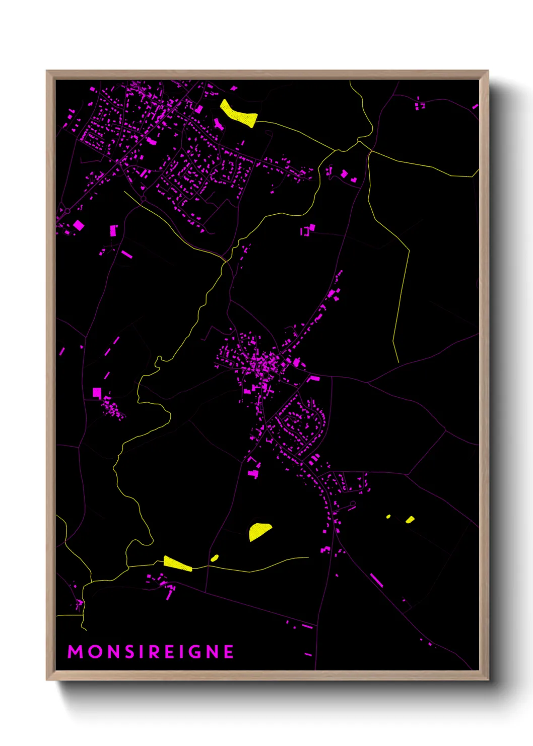 Une affiche de carte sur Monsireigne