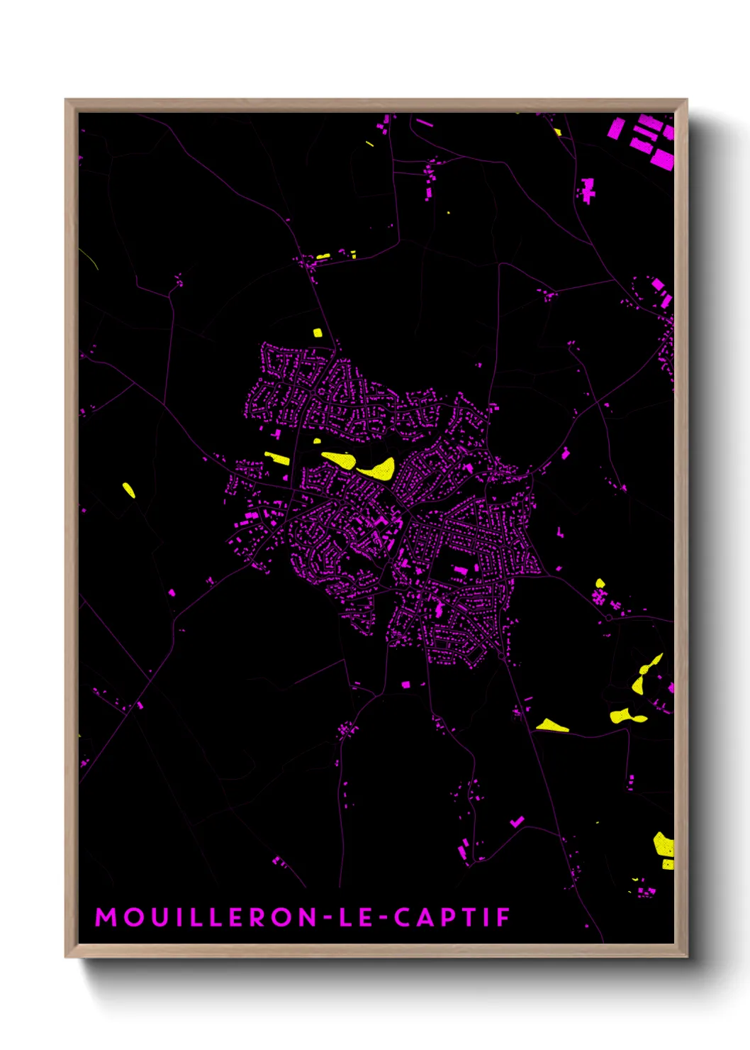 Une affiche de carte sur Mouilleron-le-Captif