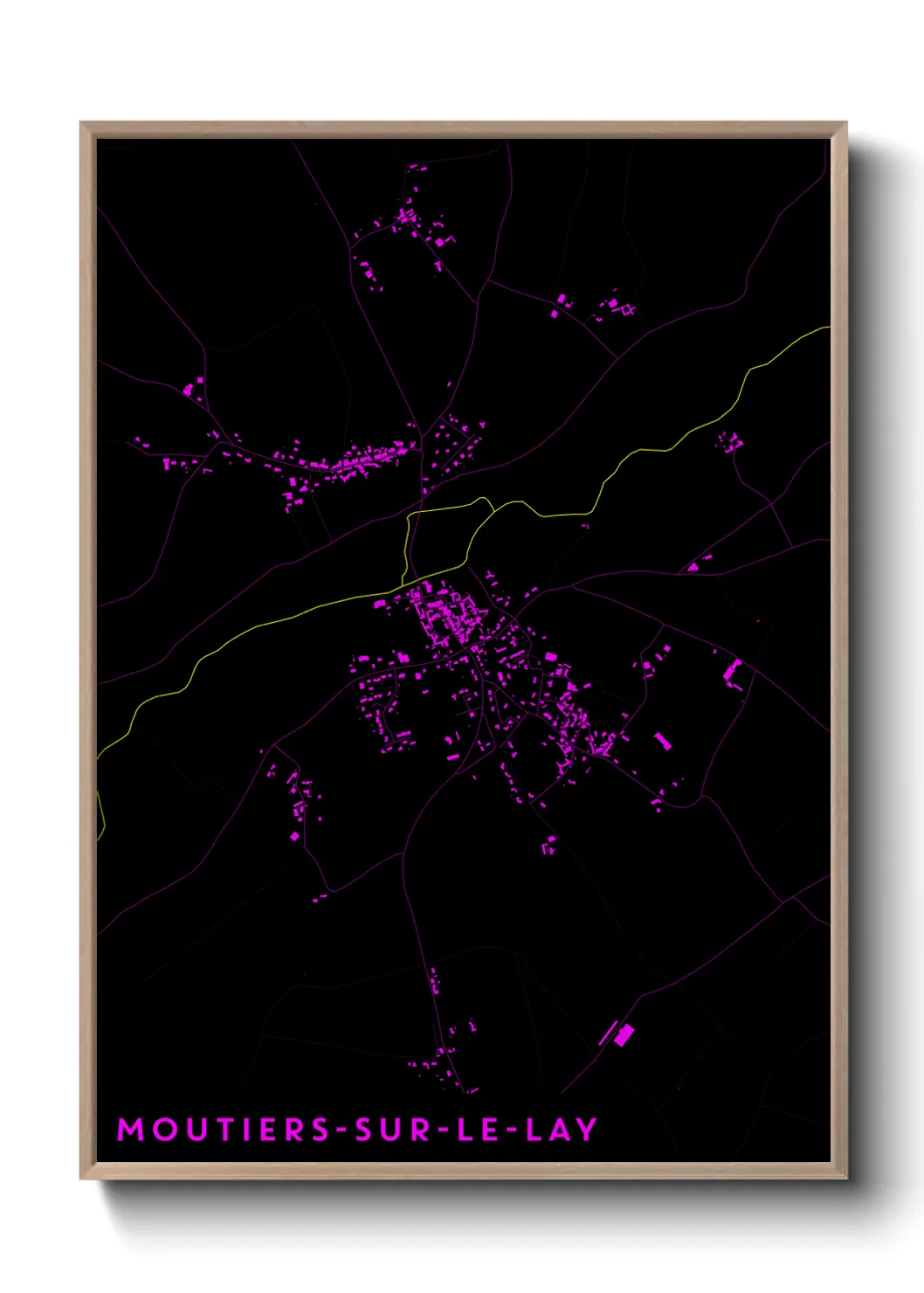 Une affiche de carte sur Moutiers-sur-le-Lay