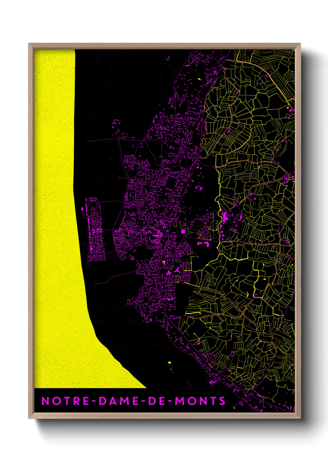 Une affiche de carte sur Notre-Dame-de-Monts