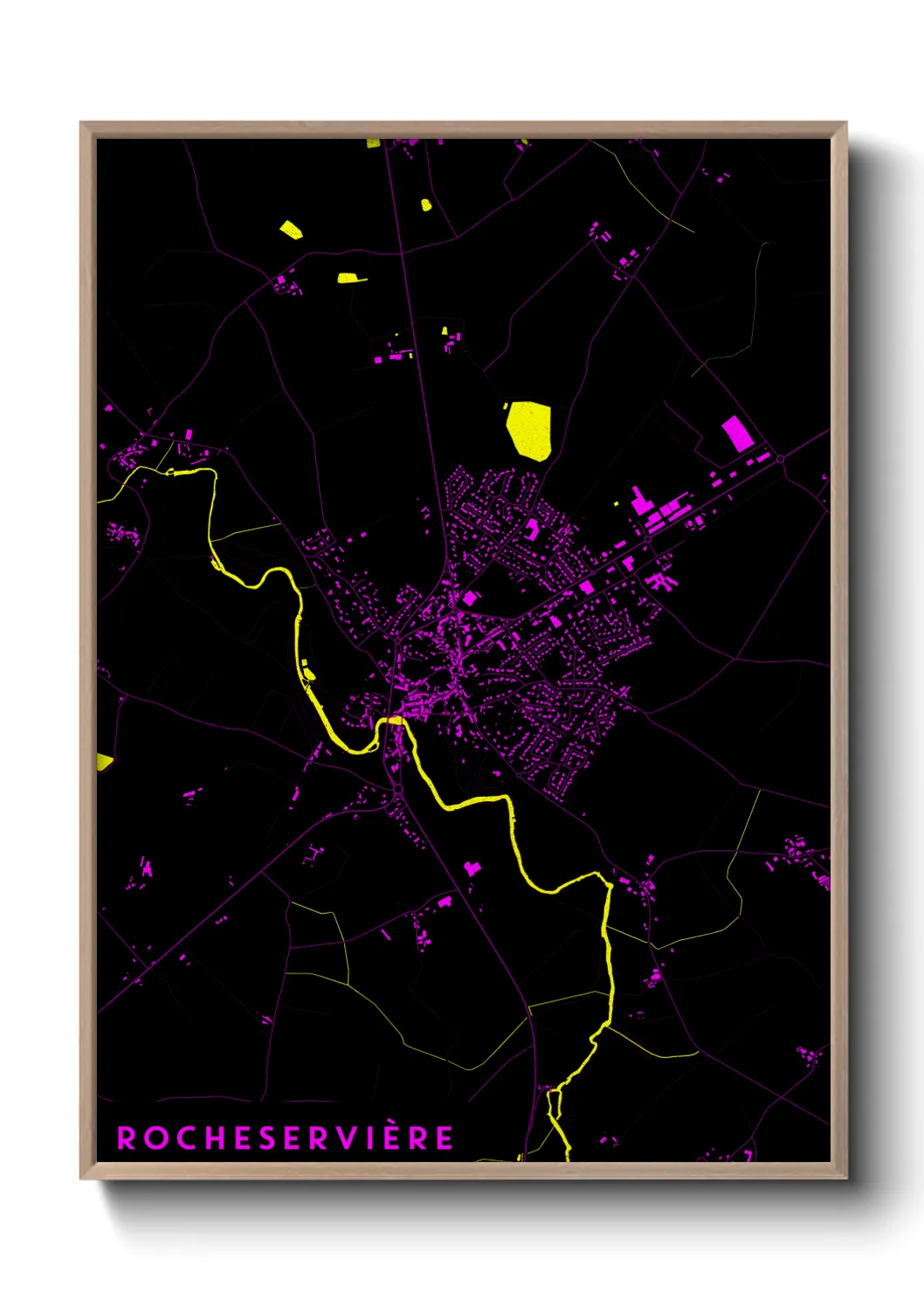 Une affiche de carte sur Rocheservière