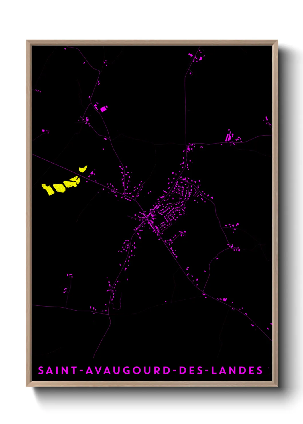 Une affiche de carte sur Saint-Avaugourd-des-Landes