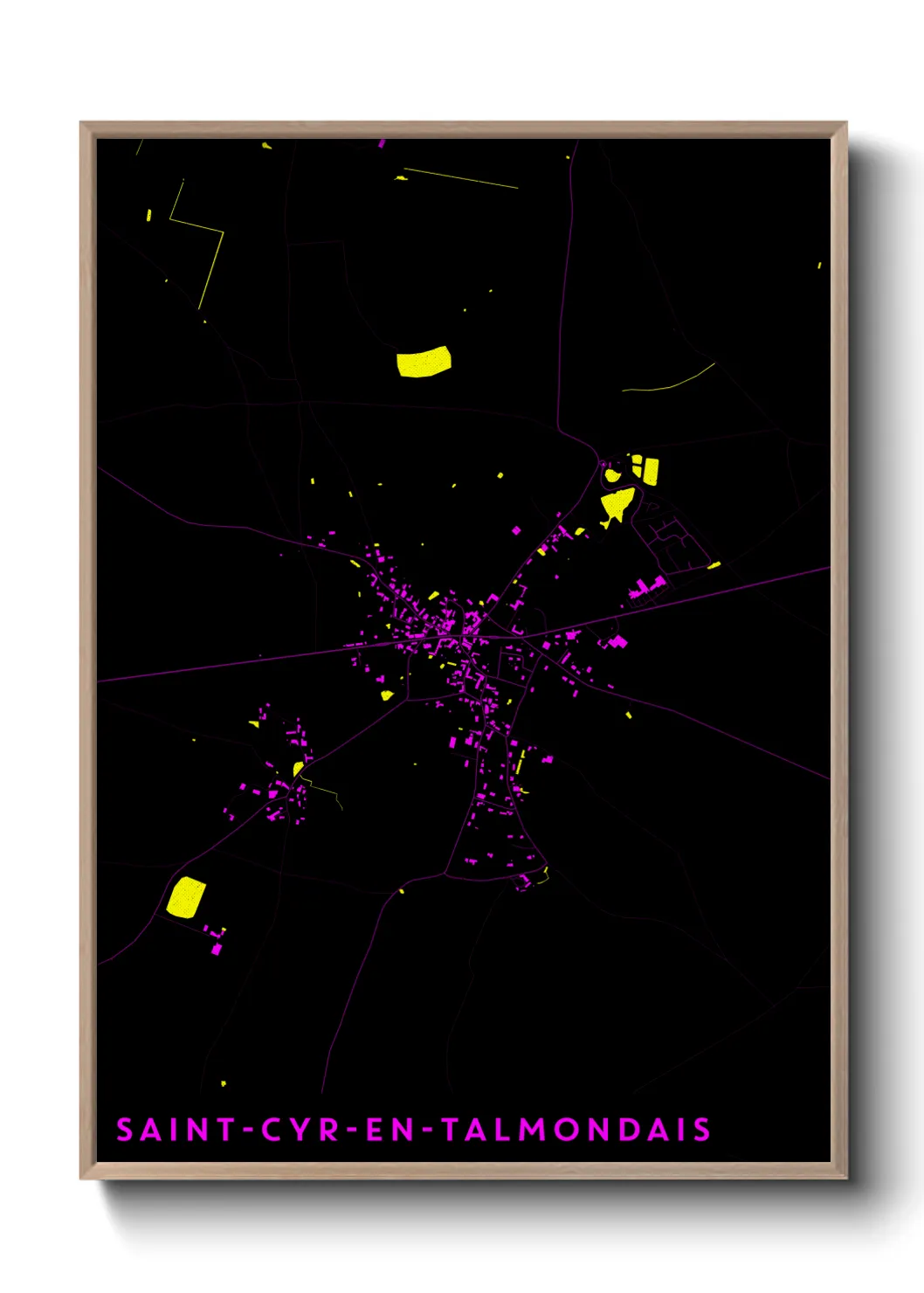 Une affiche de carte sur Saint-Cyr-en-Talmondais