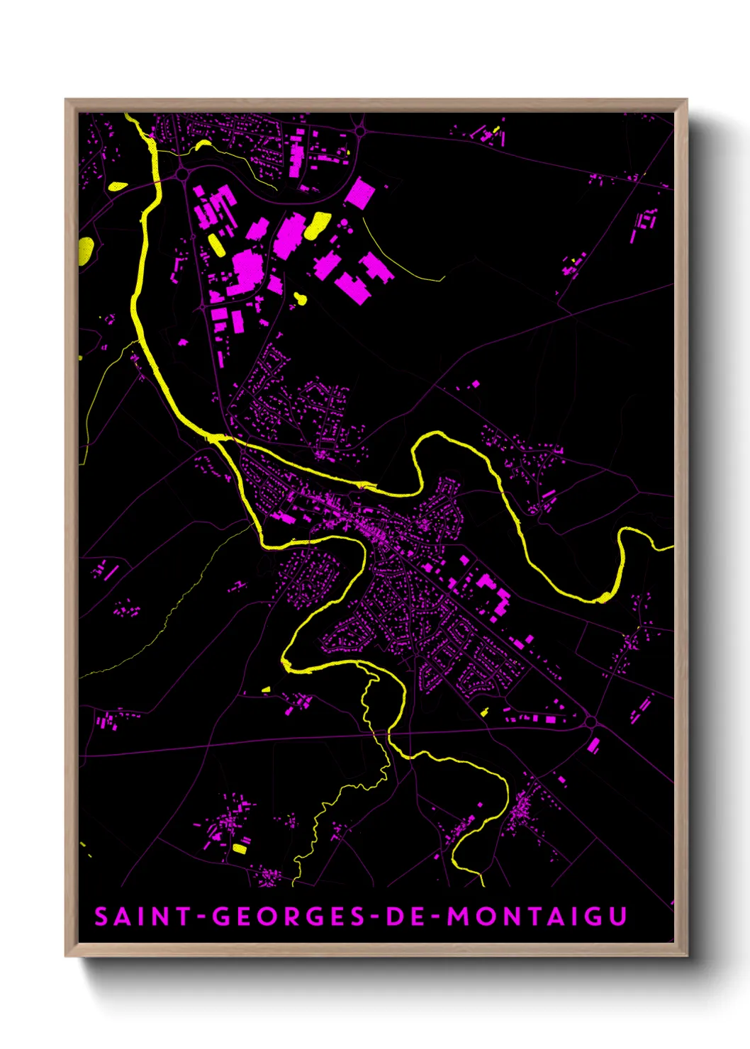 Une affiche de carte sur Saint-Georges-de-Montaigu