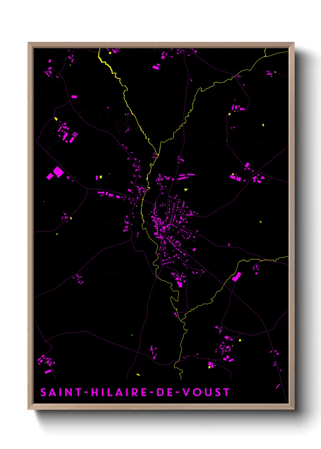 Une affiche de carte sur Saint-Hilaire-de-Voust