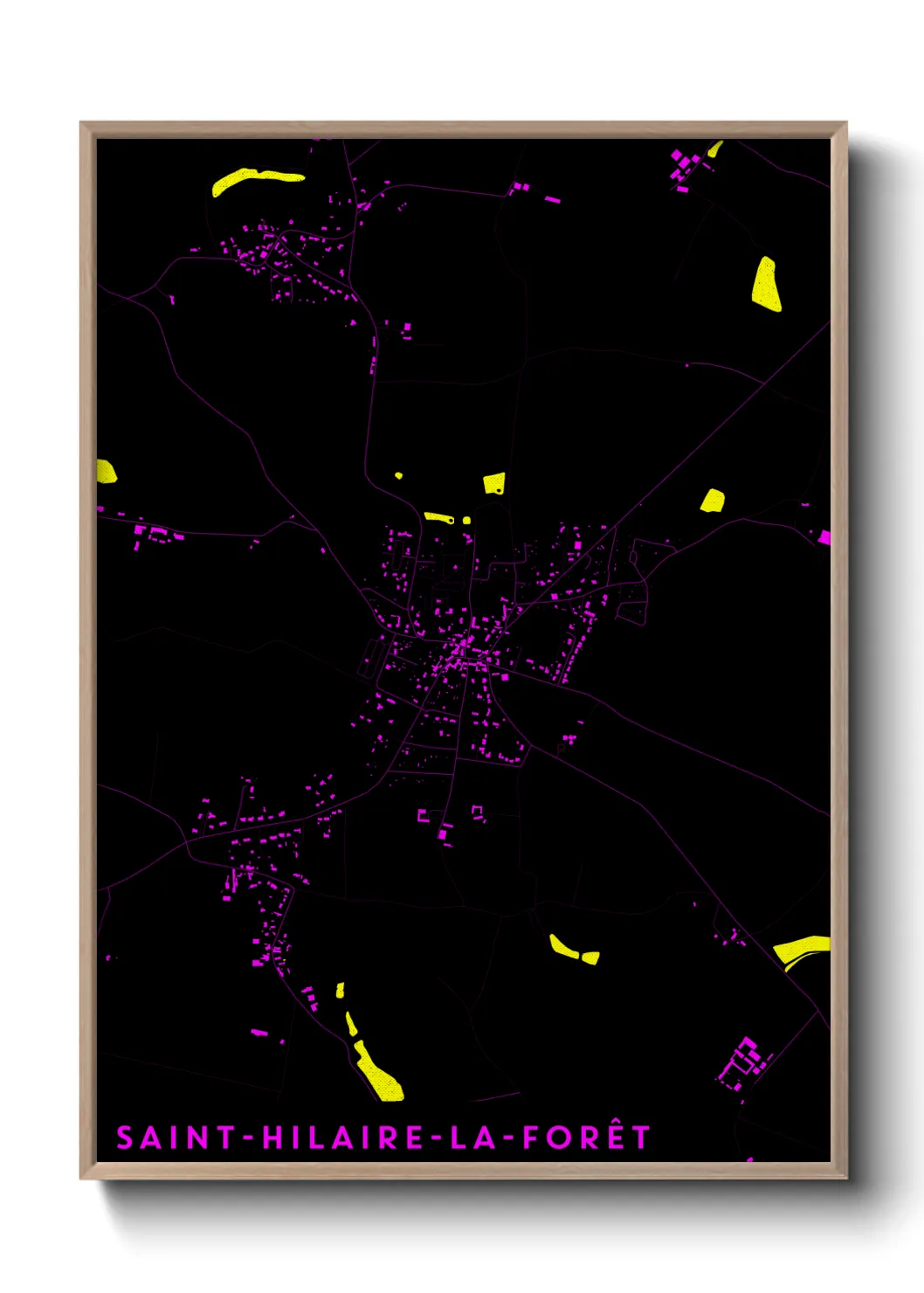 Un poster carteSaint-Hilaire-la-Forêt
