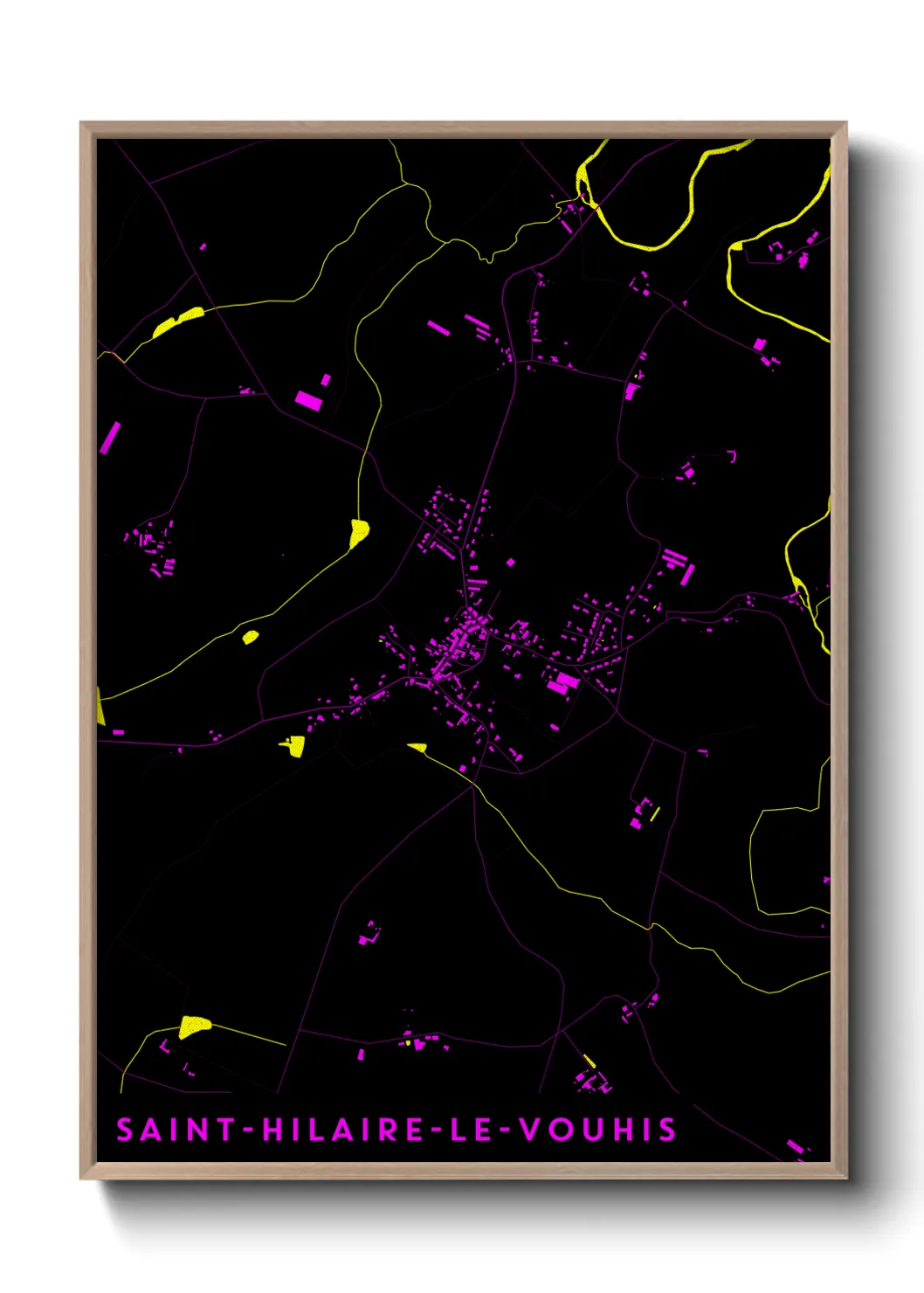 Une affiche de carte sur Saint-Hilaire-le-Vouhis